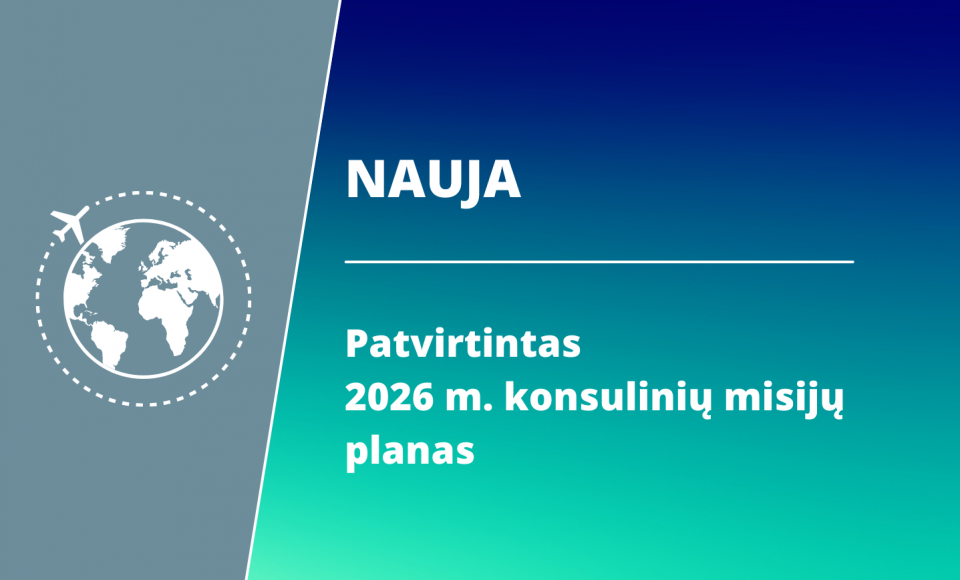 Lietuvos Respublikos generalinis konsulatas Niujorke šiais metais planuoja šias išvažiuojamąsias...